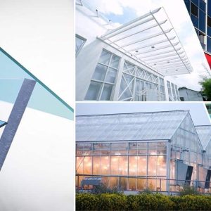 Tấm lợp lấy sáng polycarbonate đặc được ứng dụng rộng rãi