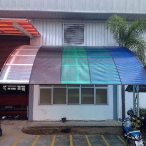 Tấm lợp lấy sáng Polycarbonate rỗng được ứng dụng làm tấm che mái vòm